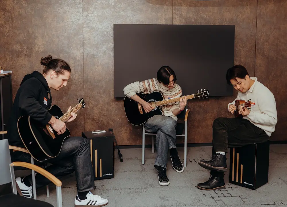 Jam along with colleagues.