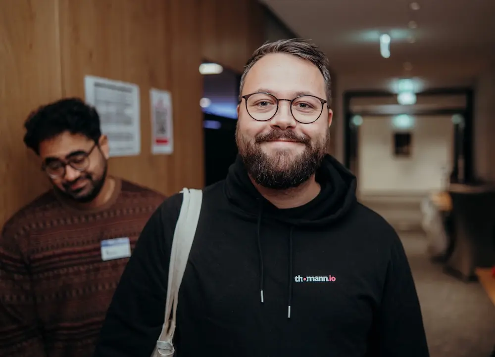 Maybe just smile at the camera.